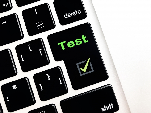 testと書かれたキー