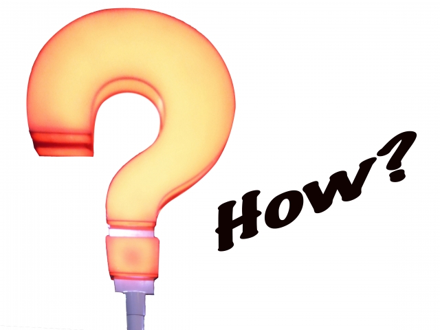 HOWという文字と、はてなマーク